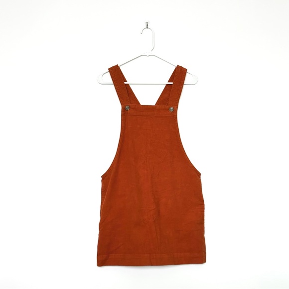 [SOLD] Urban Outfitters Burnt Orange Overalls Dress, Size S - Picture 1 of 5
